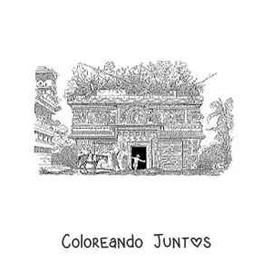 Edificación maya realista