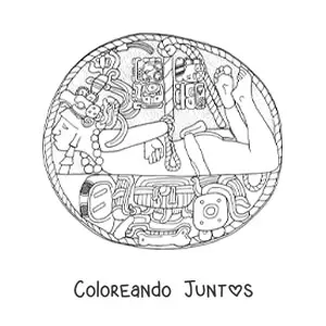 Imagen para colorear de sacrificio maya