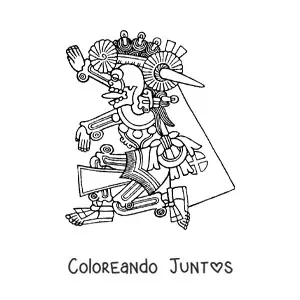 Imagen para colorear de dios azteca