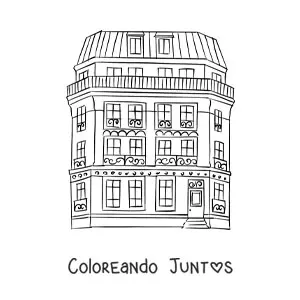 Imagen para colorear de arquitectura de parís