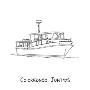 Imagen para colorear de un yate