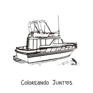 Imagen para colorear de un yate