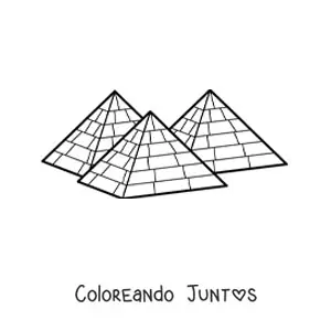 Imagen para colorear de pirámides egipcias