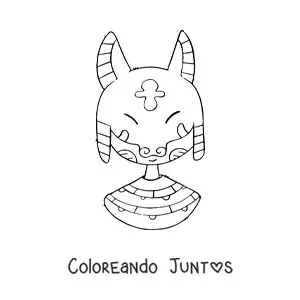 Imagen para colorear de dios anubis animado
