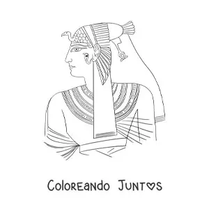 Imagen para colorear de reina egipcia meritamón