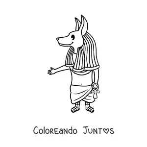 Imagen para colorear de dios anubis