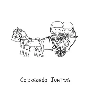 Imagen para colorear de carro de guerra egipcio