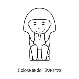 Imagen para colorear de esfinge animada