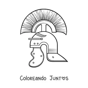 Imagen para colorear de casco de soldado romano