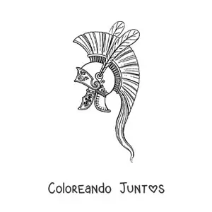 Imagen para colorear de casco romano realista