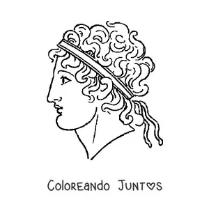 Imagen para colorear de hombre de la grecia antigua
