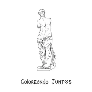 Imagen para colorear de escultura griega