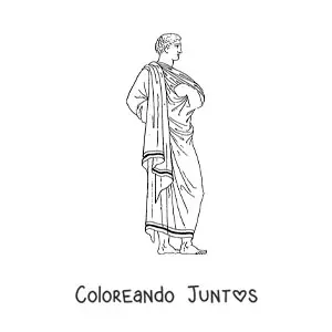 Imagen para colorear de hombre de la civilización griega