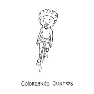 Imagen para colorear de un ciclista
