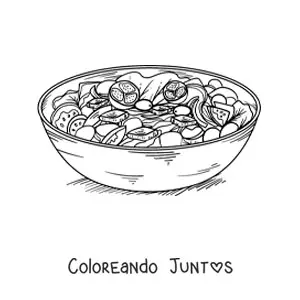 Imagen para colorear de platillo de la gastronomía griega