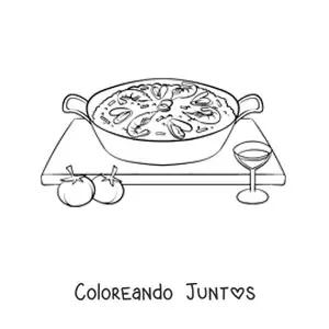 Paella tradicional de la cultura española