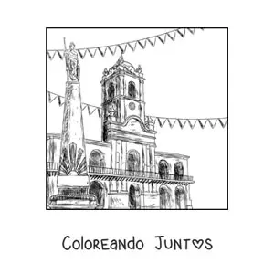 Imagen para colorear de revolución de mayo