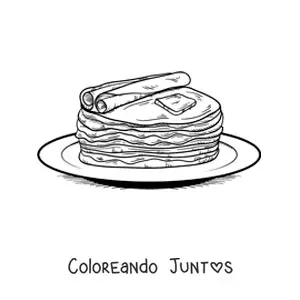 Imagen para colorear de plato típico de rusia