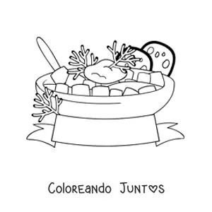 Imagen para colorear de plato de la gastronomía rusa