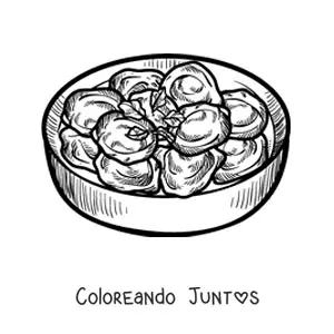 Imagen para colorear de comida tradicional de rusia
