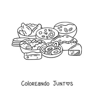 Imagen para colorear de cocina rusa