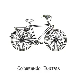 Imagen para colorear de una bicicleta con luz