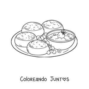 Imagen para colorear de postre tradicional de rusia