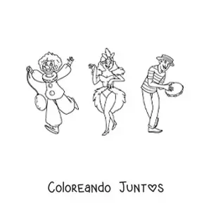 Imagen para colorear de carnaval de brasil