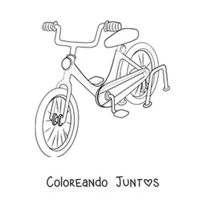Imagen para colorear de una bicicleta con luz