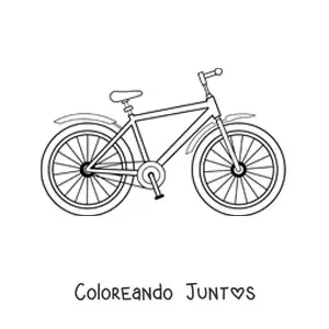 Imagen para colorear de una bicicleta