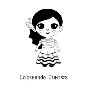 Niña con vestido tradicional de Venezuela