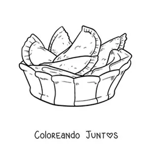 Imagen para colorear de plato típico de venezuela