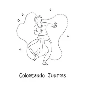 Chica hindú bailando
