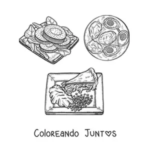 Imagen para colorear de comida típica de inglaterra