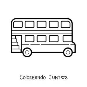 Imagen para colorear de autobús de londres fácil