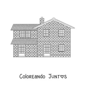 Imagen para colorear de arquitectura inglesa
