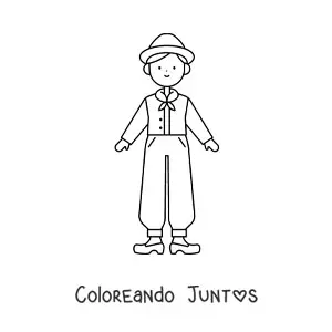 Niño holandés con traje tradicional