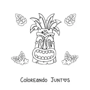 Máscara tiki animada