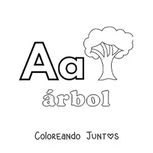 Imagen para colorear de a de árbol