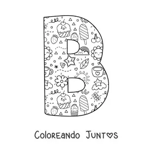 La letra B con dibujos animados